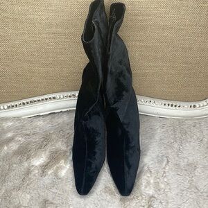 Colin Stuart for Victoria Secret•Black Suede•Midi Boots